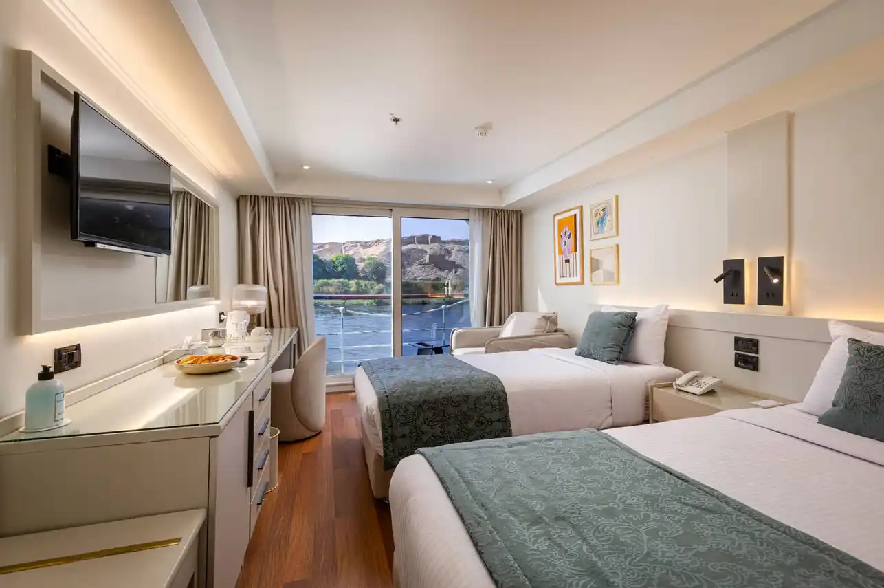 Cabin aboard the Grand Mandarine Nile Cruise Nile cruise